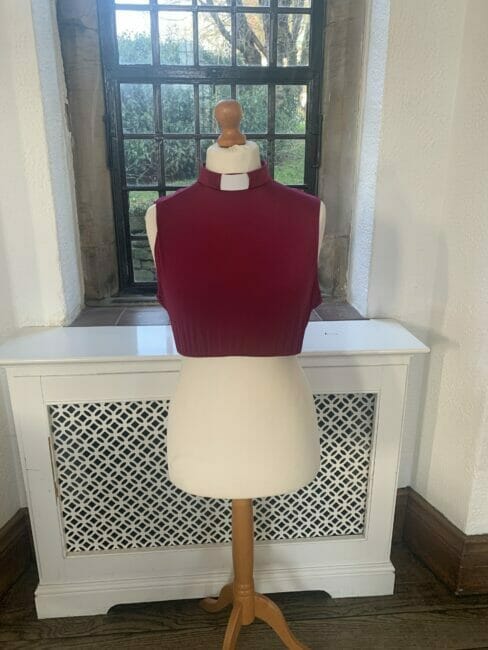 Clergy Wear Cropped Top in Burgundy