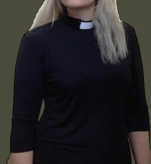 essential top black from collared clergy wear
